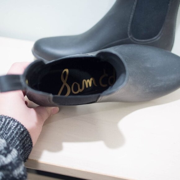 Sam Edelman Tinsley Rubber Ankle Boots 8M - Picture 2 of 7